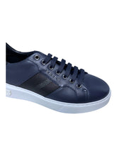 Load image into Gallery viewer, Bally Myko 6300459 Men's Midnight/Black Calf Plain Leather Sneakers MSRP $650