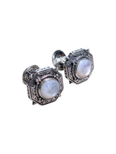 Load image into Gallery viewer, Konstantino Men's Silver and Mother of Pearl Octagon Cufflinks MAMK89-117 MSRP $450