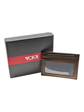 Load image into Gallery viewer, Tumi Nassau SLG Men's Slim Card Case Brown Leather Wallet MSRP $125