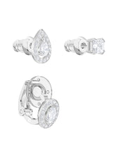 Load image into Gallery viewer, Swarovski 5410284 Crystal Attract Rhodium-Plated Set of 3 Pierced Earrings