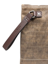 Load image into Gallery viewer, Salvatore Ferragamo 629960 Gancini Logo-Embossed Clutch Bag/Pouch Taupe MSRP$950