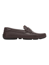 Load image into Gallery viewer, Bally Pivial 6303271 Men's Ebano Grained Leather Loafers MSRP $670