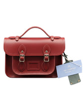 Load image into Gallery viewer, Cambridge Satchel MINNA1008MBN10101 The Mini Red Leather CrossBody Bag MSRP $265