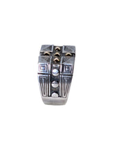Load image into Gallery viewer, Konstantino Men's Silver and 18k Gold Cross Ring DKJ749-130 S11 MSRP $630