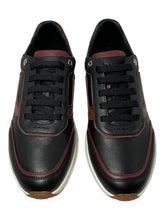 Load image into Gallery viewer, Bally Demmy 6301864 Men's Black/Heritage Red/Cuero Leather Sneakers MSRP $630
