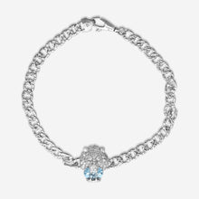 Load image into Gallery viewer, Gucci Lion Head 18K White Gold Aquamarine and Diamond Bracelet YBA627698001016 MSRP $6,580