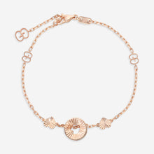 Load image into Gallery viewer, Gucci Heart Cut Out 18K Rose Gold Round Charm Bracelet YBA729383001 Size S MSRP $2,390