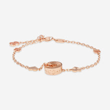 Load image into Gallery viewer, Gucci Heart Cut Out 18K Rose Gold Round Charm Bracelet YBA729383001 Size S MSRP $2,390