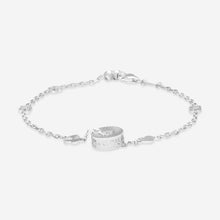 Load image into Gallery viewer, Gucci 18K White Gold Round Charm Heart Cut Out Bracelet Size S YBA729383002 MSRP $2,550