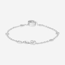 Load image into Gallery viewer, Gucci 18K White Gold Round Charm Heart Cut Out Bracelet Size S YBA729383002 MSRP $2,550