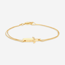 Load image into Gallery viewer, GUCCI Link to Love in 18kt Yellow Gold with Cross Charm Bracelet YBA759354 MSRP $1750