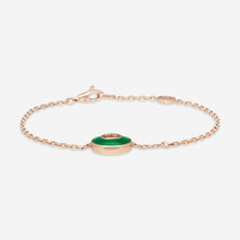Load image into Gallery viewer, Gucci 18K Rose Gold Green Agate and Diamond Bracelet YBA786556002 MSRP $2,150