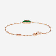 Load image into Gallery viewer, Gucci 18K Rose Gold Green Agate and Diamond Bracelet YBA786556002 MSRP $2,150