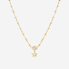 Load image into Gallery viewer, GUCCI Flora Double G Detail 18kt Yellow Gold and Diamond Necklace YBB581842002 MSRP $3,380