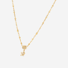 Load image into Gallery viewer, GUCCI Flora Double G Detail 18kt Yellow Gold and Diamond Necklace YBB581842002 MSRP $3,380