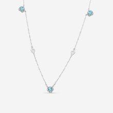 Load image into Gallery viewer, GUCCI Interlocking G Motif 18kt White Gold with Blue Topaz Necklace YBB662429002 MSRP $2480