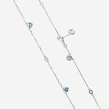 Load image into Gallery viewer, GUCCI Interlocking G Motif 18kt White Gold with Blue Topaz Necklace YBB662429002 MSRP $2480