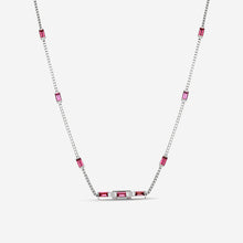 Load image into Gallery viewer, Gucci Link to Love 18K White Gold & Rubellite Pendant Necklace YBB702394001 MSRP $4,730