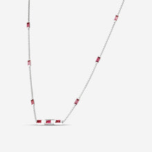 Load image into Gallery viewer, Gucci Link to Love 18K White Gold & Rubellite Pendant Necklace YBB702394001 MSRP $4,730
