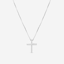 Load image into Gallery viewer, Gucci Link to Love 18K White Gold Cross Pendant Necklace YBB758937002 MSRP $2,090