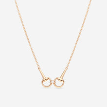 Load image into Gallery viewer, Gucci Horsebit 18K Rose Gold and Diamond Small Necklace YBB796833001 MSRP $2,550