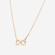 Load image into Gallery viewer, Gucci Horsebit 18K Rose Gold and Diamond Small Necklace YBB796833001 MSRP $2,550