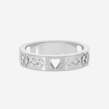 Load image into Gallery viewer, Gucci Icon 18K White Gold and Diamond Band Ring YBC662055001 MSRP $2,530