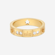 Load image into Gallery viewer, GUCCI Icon 18kt Yellow Gold and Diamond Ring YBC662057001 MSRP $2,420
