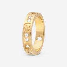 Load image into Gallery viewer, GUCCI Icon 18kt Yellow Gold and Diamond Ring YBC662057001 MSRP $2,420