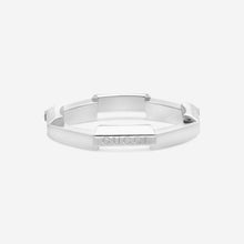 Load image into Gallery viewer, GUCCI Link to Love 18kt White Gold and Diamond Ring YBC662140001 MSRP $2,350