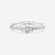 Load image into Gallery viewer, Gucci Link to Love 18K White Gold and Diamond Solitaire Ring YBC662457001 MSRP $3,470