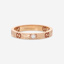 Load image into Gallery viewer, Gucci Icon 18K Rose Gold and Diamond Band Ring YBC727892001 MSRP $1,610
