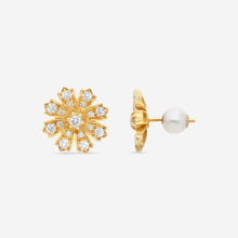 Load image into Gallery viewer, Gucci Flora Double G 18K Yellow Gold & Diamond Earrings YBD582033002 MSRP $7,920