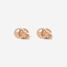 Load image into Gallery viewer, Gucci GG Running 18K Rose Gold Stud Earrings YBD652219003 MSRP $800