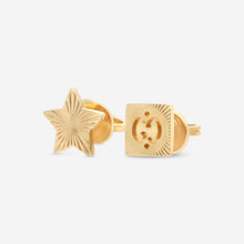 Load image into Gallery viewer, Gucci Icon 18K Yellow Gold Stud Earrings YBD662068001 MSRP $1000