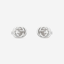 Load image into Gallery viewer, GUCCI Interlocking G Motif in 18kt White Gold Earrings YBD662111002 MSRP $850