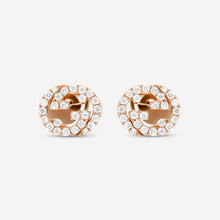 Load image into Gallery viewer, Gucci 18K Rose Gold & Diamond Stud Earrings YBD729408001 MSRP $3,400