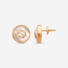 Load image into Gallery viewer, Gucci GG 18K Rose Gold Mother of Pearl and Diamond Stud Earrings YBD786746001 MSRP $3,550