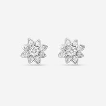 Load image into Gallery viewer, Gucci Flower 18K White Gold and Diamond Small Earrings YBD796196001 MSRP $3,900