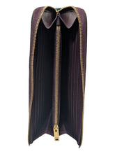 Load image into Gallery viewer, Bally Saby Women's Merlot Zippered Wallet Calf Grained Leather MSRP $710