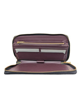 Load image into Gallery viewer, Bally Sevin 6219342 Black Zippered Long Wallet Calf Grained Leather MSRP $660