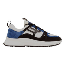 Load image into Gallery viewer, Bally Damon 6303815 Men's Black/Blue/White Suede Panel Low-Top Sneakers MSRP $720