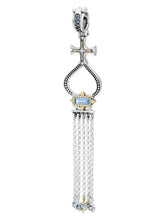 Load image into Gallery viewer, Konstantino Dome Silver 18k Gold & Blue Spinel Pendant & Chain MEKJ735-478 MSRP $860