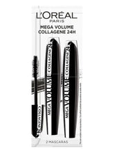 Load image into Gallery viewer, L'Oreal Mega Volume Collagene 24h Black 0.03 oz /9ml Pack of 2 Mascaras
