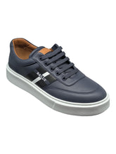 Load image into Gallery viewer, Bally Coby 6310055 Men's Ink Lamb Leather Sneakers MSRP $635