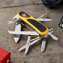 Load image into Gallery viewer, Victorinox Evolution S18 Grip Yellow & Black Swiss Army Knife 15 Functions 2.4913.SC8