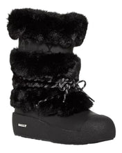 Load image into Gallery viewer, Bally Galy 6234641 Women's Black Fur & Leather Ankle Boots Size 4.5 MSRP $850