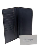 Load image into Gallery viewer, Salvatore Ferragamo 606439 Blue Marine Folding Wallet MSRP $329