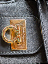 Load image into Gallery viewer, Salvatore Ferragamo 547641 Florence Gancini Black With Chain Tote Bag MSRP $2000