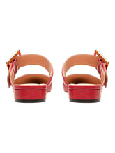 Load image into Gallery viewer, Bally Jemina 6238151 Women's Lipstick Calf Plain Leather Flat Mules MSRP $750